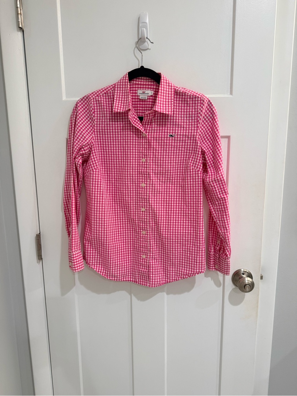 Vineyard Vines Pink Gingham Button-Down Shirt